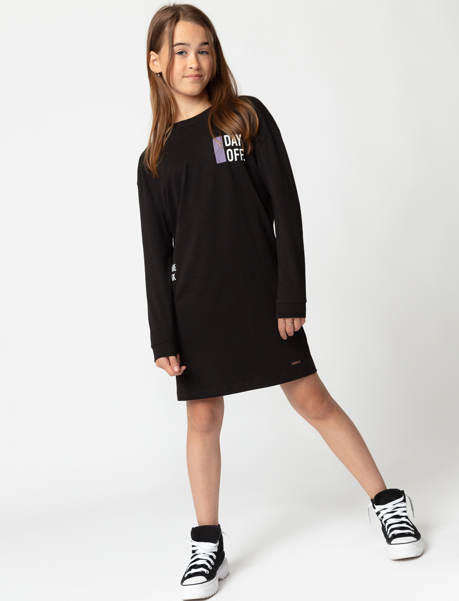 Long sleeve graphic t sales shirt dress