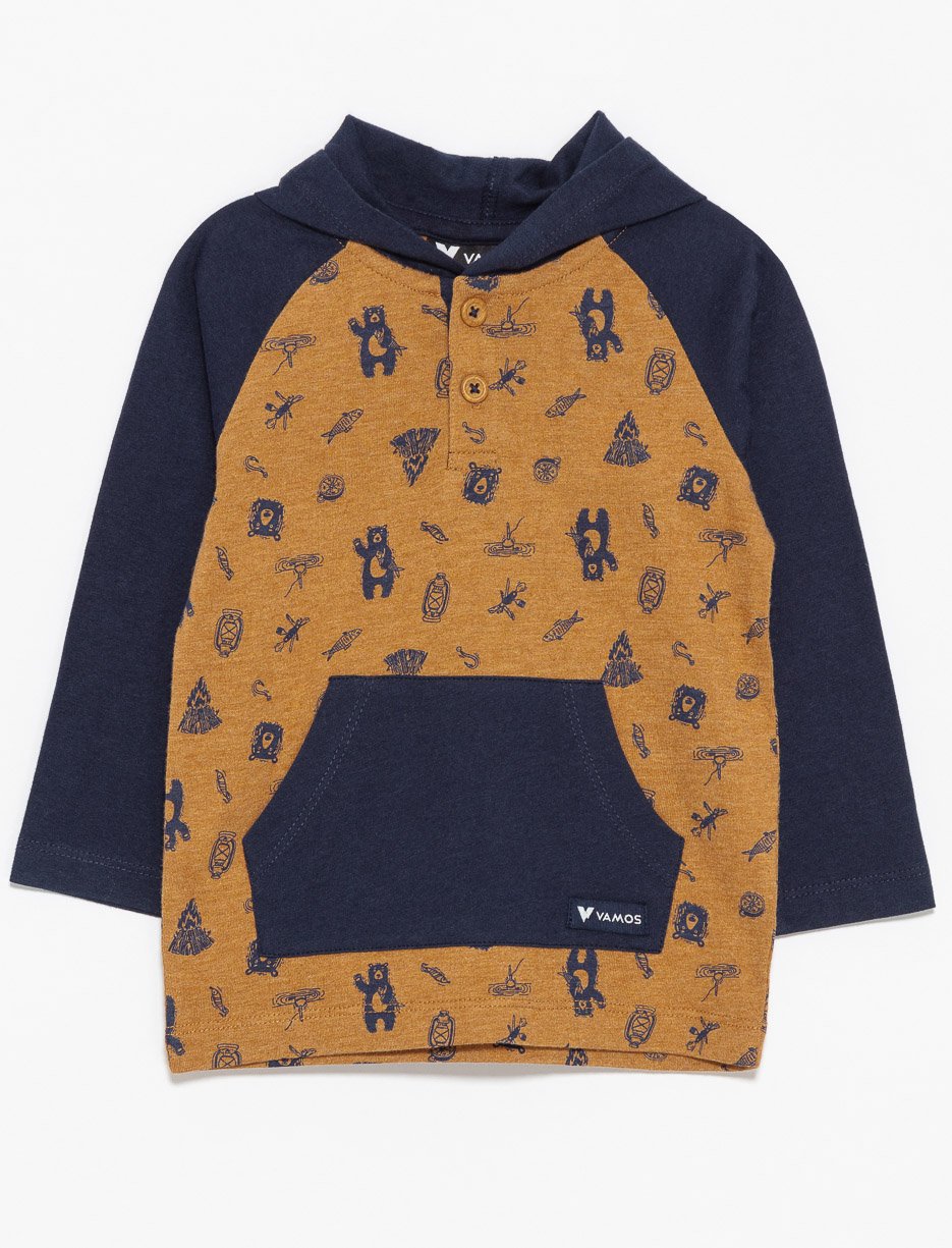 Printed Hooded T-shirt